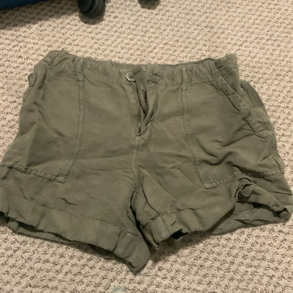 Army green shorts